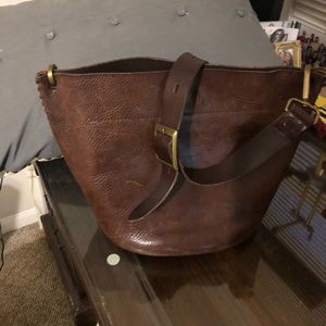 Madewell leather bucket handbag